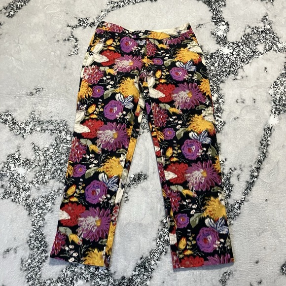 Anthropologie Pants - Elevenses Anthropologie Womens Sz 2 Multicolored‎ Floral Boho Cropped